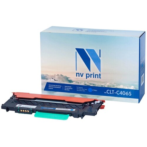 Картридж NV Print NVM-CLTC406SC, для Samsung CLP 360/ 365/ 365W/ Xpress C410W/ C460W/ CLX 3300/ 3305/ 3305FN/ 3305FW/ 3305N/ 3305W, совместимый