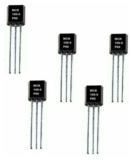 MCR100-6 транзистор (5 шт.) TO92 аналог 2N5064 схема EC103D ...