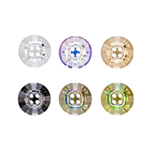 Пуговица Сваровски 3018 ММ23 Crystal 36 23 мм белый (crystal 001) 21805002232 one click start crystal button crystal button decoration sticker for toyota highlander xu70 kluger refit 2020 2021 car accessor