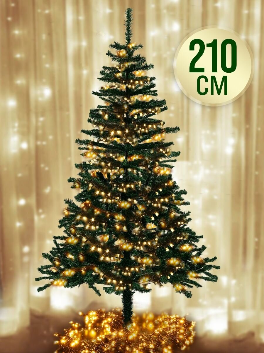 фото Елка искусственная 210 см пушистая новогодняя для праздника