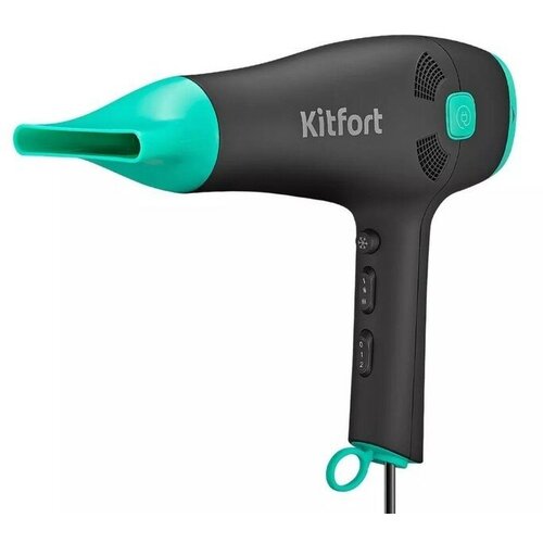 Kitfort Фен Kitfort КТ-3222 2000 Вт 2 скорости 3 температурных режимов чёрно-бирюзовый 509800₽