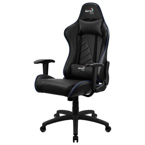 фото Компьютерное кресло aerocool ac110 air игровое, обивка: искусственная кожа, цвет: черный/синий