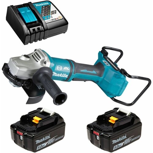 Шлифмашина угловая аккумуляторная 36В LXT - 180мм аккумулятор 2х5Ач и зу Makita DGA701RT2 5906000₽