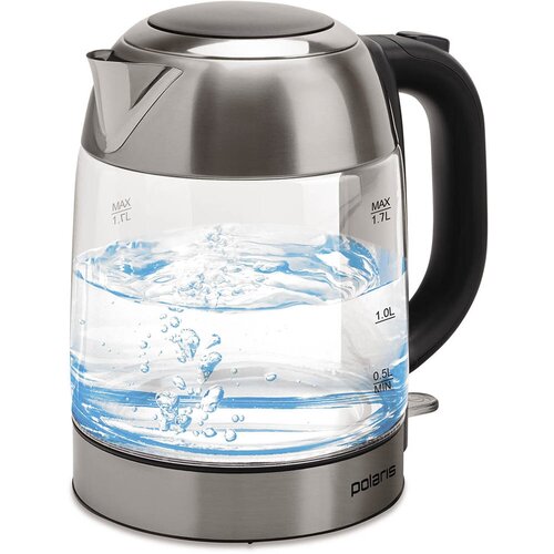 Чайник электрический Polaris PWK 1791CGL серебристый матовый корпус стекло PWK 1791CGL 449000₽