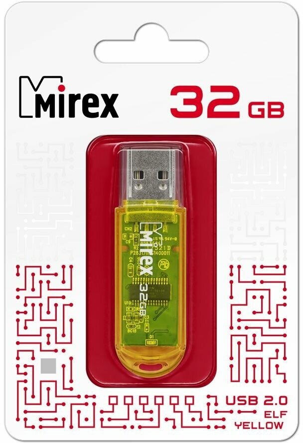 Флешка USB Flash Drive MIREX ELF YELLOW 32GB