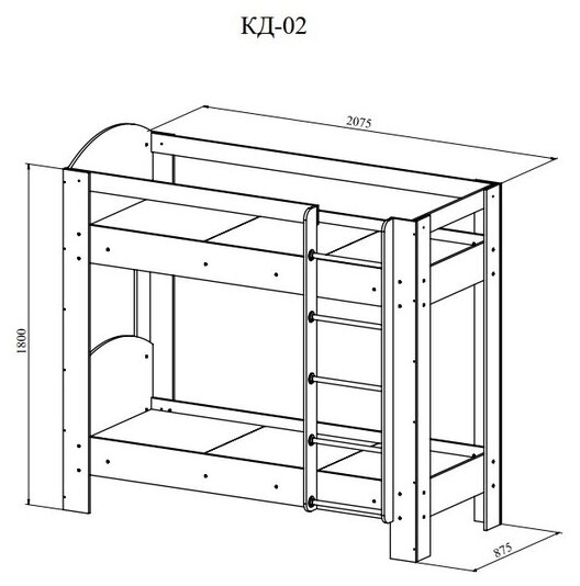 Двухъярусная кровать с диваном сборка схема