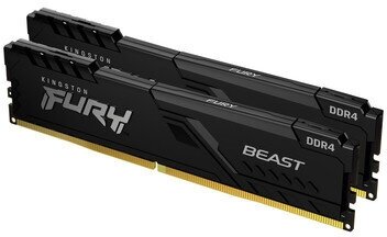 Оперативная память Kingston DDR4 32Gb (2x16Gb) 3600 MHz pc-28800 FURY Beast Black (KF436C18BBK2/32)