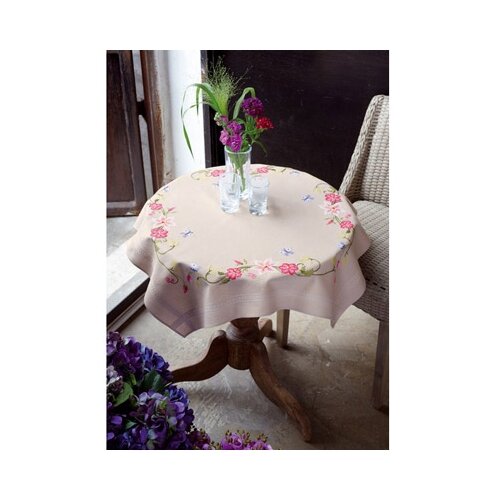 фото "vervaco" наборы для вышивания "скатерть"№01 pn-0021750 "бабочки и цветы"