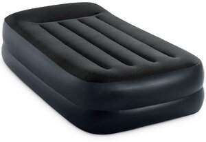 INTEX Надувная кровать с насосом Pillow Rest 99*191*42 см темно-синяя с синим 64122