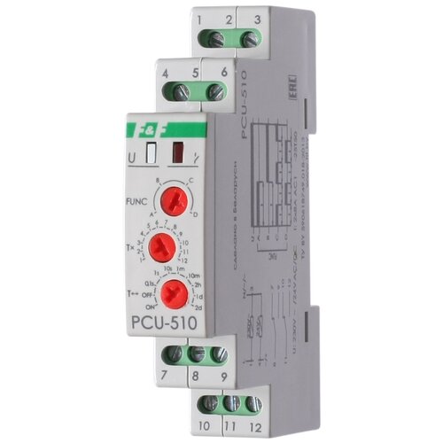 Реле времени для распределительного щита F&F PCU-510 8 А 230 В