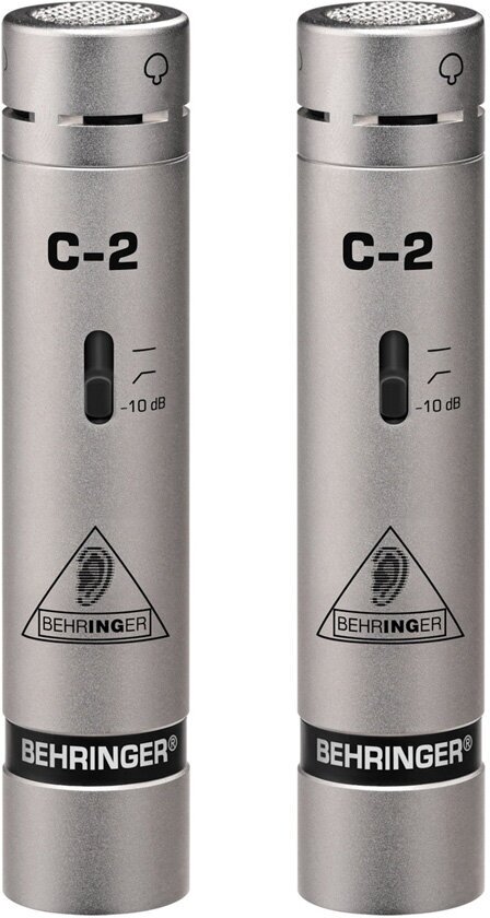 Behringer C-2 подобранная пара конденсаторных микрофонов для студии или концертной работы 20-20000Гц, включает планку с держателями, ветрозащиту, футл