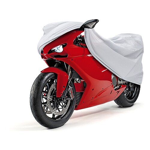 фото Чехол-тент для мотоциклов autostandart "sportbike", размер 216х80х130см, цвет: серебристый