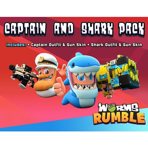 worms rumble emote pack Worms Rumble - Captain & Shark Double Pack