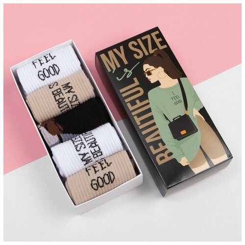 фото Носки kaftan, 5 пар, размер 36-39, мультиколор