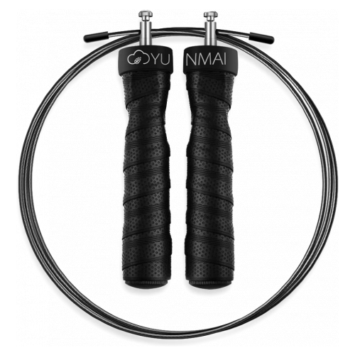 фото Скоростная скакалка утяжелённая с подшипником xiaomi yunmai sports jump rope черный 340 см