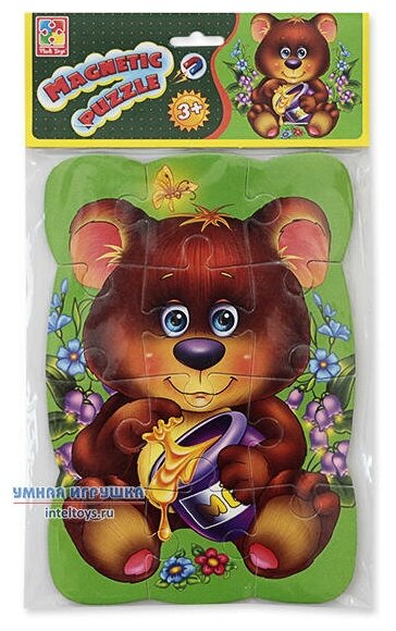Пазлы на магните Vladi Toys Медвежонок - фото №3