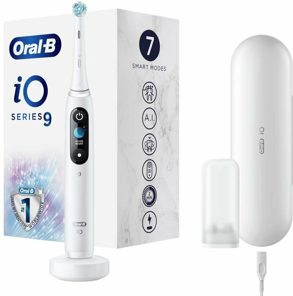 Электрическая зубная щетка Oral-B iO 9 Trial Edition, white - фотография № 8