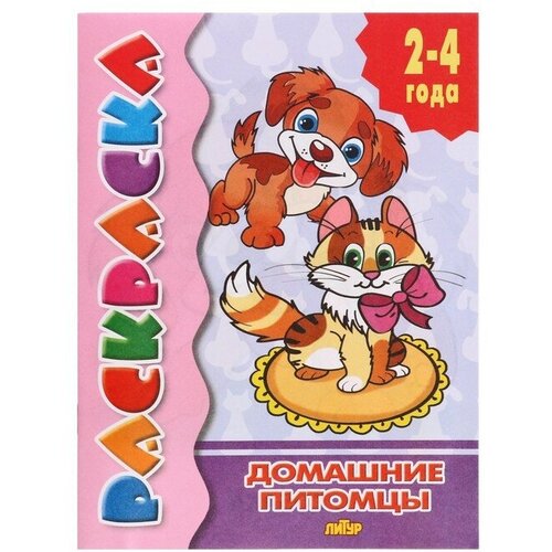 Раскраска для малышей «Домашние питомцы», 2 - 4 года