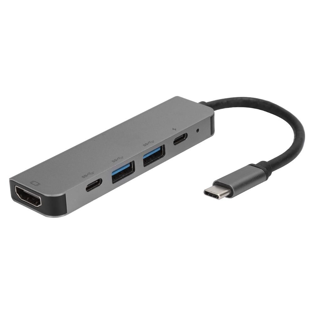 Хаб/концентратор 5 в 1 Type-C to 2x USB 30 / 1x Type-c(USB-C) / 1x PD / 1x HDMI(HDTV)