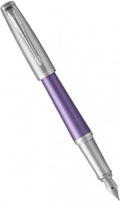 ручка перьевая Parker Urban Premium Violet CT, 0,5мм, синяя - фото №20