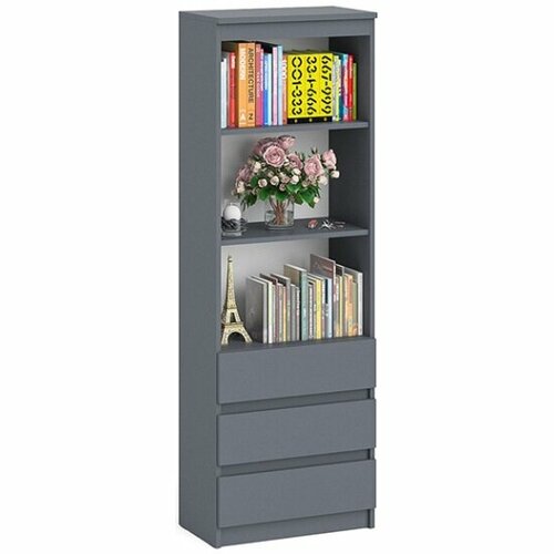 Стеллаж Свк Мори МСТ6003 цвет графит ШхГхВ 604х354х1796 см 6787₽