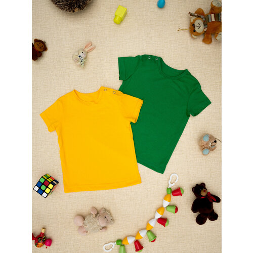 Футболка Chic Panda, размер 68, желтый, зеленый футболка chic panda размер 86 желтый
