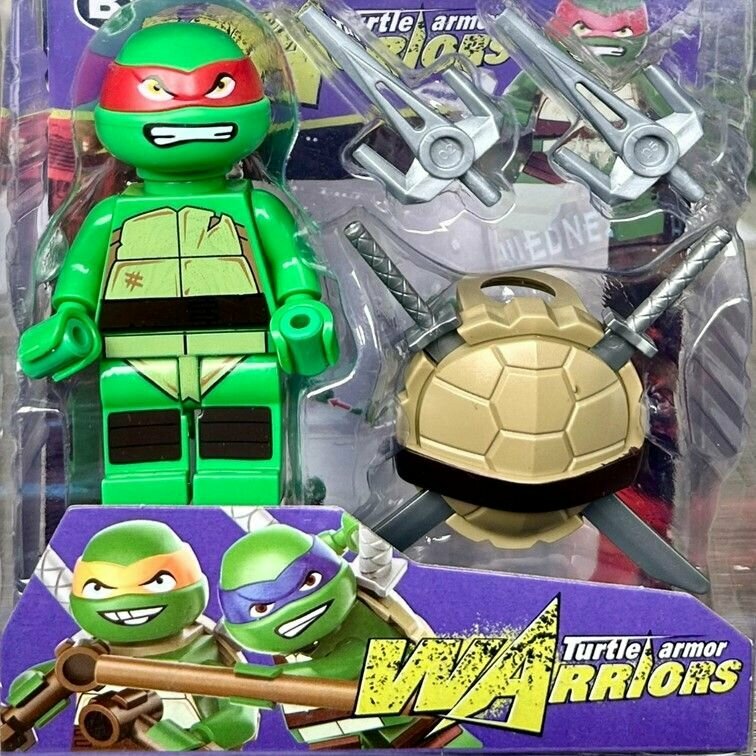 2017-16B Конструктор minifigures Turtles, фигурка Черепашки-ниндзя 8 см.