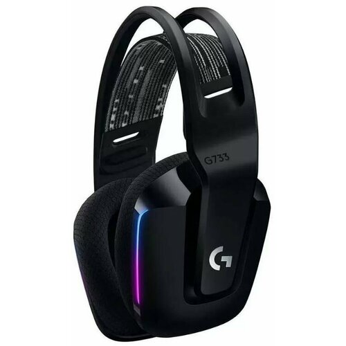 Гарнитура игровая Logitech G733 Lightspeed, для компьютера и игровых консолей, накладные, радио, черный [981-000867] гарнитура игровая defender warhead g 275 для компьютера и игровых консолей накладные черный