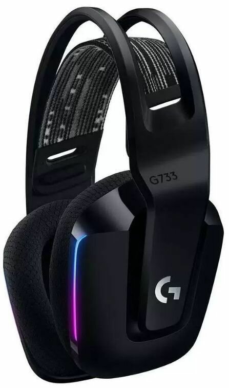 Гарнитура Logitech G733 Lightspeed для компьютера и игровых консолей мониторные радио черный [981-000867]