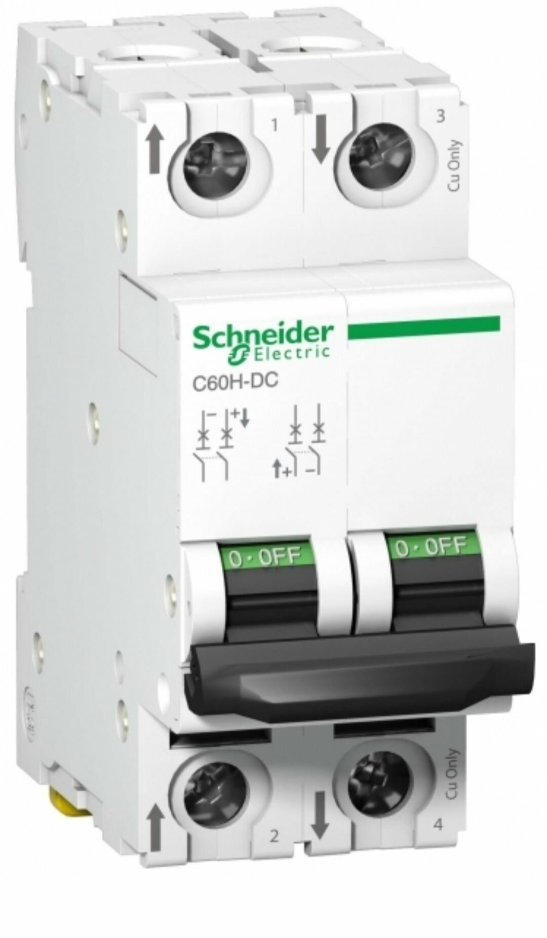 SE Acti 9 C60H-DC Автоматический выключатель 2P 3A (C) 500В DC, Schneider Electric, A9N61523