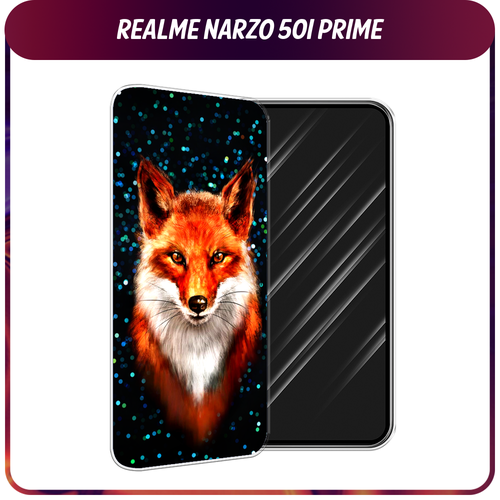 Силиконовый чехол на Realme Narzo 50i Prime / Реалми Нарзо 50i Прайм Волшебная лиса силиконовый чехол на realme narzo 50i prime реалми нарзо 50i прайм санкт петербург коллаж прозрачный