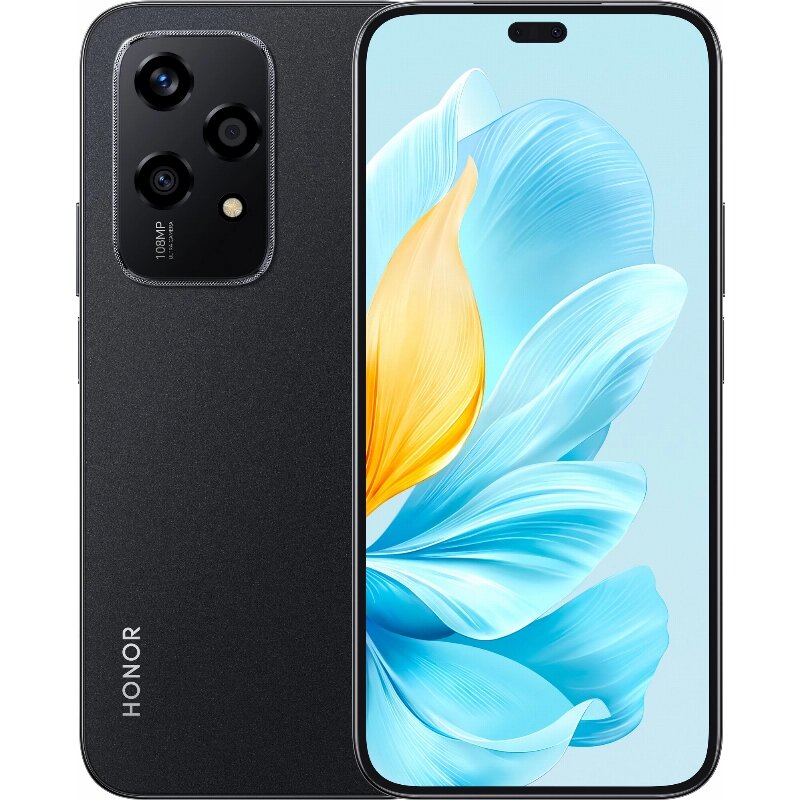 Смартфон HONOR 200 Lite, 12.256 ГБ, Dual nano SIM, Midnight Black, черный
