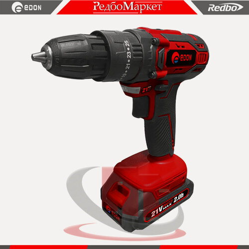 Изображение товара Дрель-шуруповерт аккумуляторная ударная Edon UAD-21A