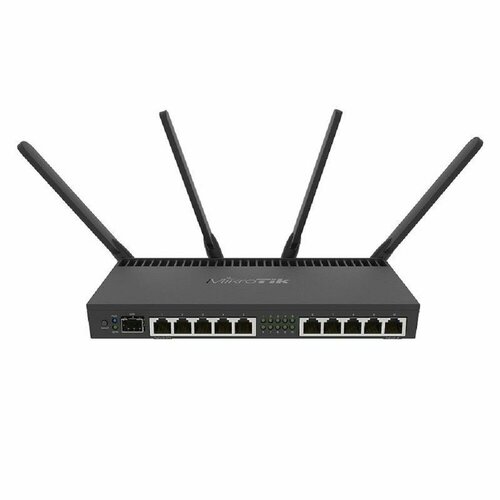 Mikrotik Wi-Fi Роутер RB4011 RB4011iGS5HacQ2HnD-IN гигабитный AC2000 8xRJ45 1Гбит с 1xRJ45PoE IN 1xRJ45PoE OUT 1xSFP двухдиапазонный 32048₽