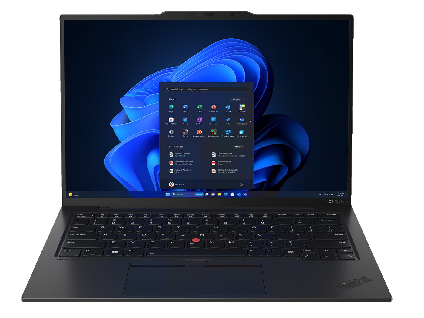 Ноутбук Lenovo ThinkPad X1 Carbon Gen 12 21KDA04PCD (14", Core Ultra 7 155H/ 16 ГБ/ SSD 512 ГБ/ Graphics) Черный - фото №1