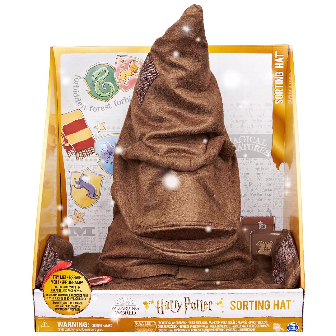 Spin Master Wizarding World Harry Potter Talking Sorting Hat / с 15 фразами для ролевых игр, детскими игрушками для детей в возрасте от 5 лет и старше. Говорящая волшебная шляпа-сортировщик — фото 1