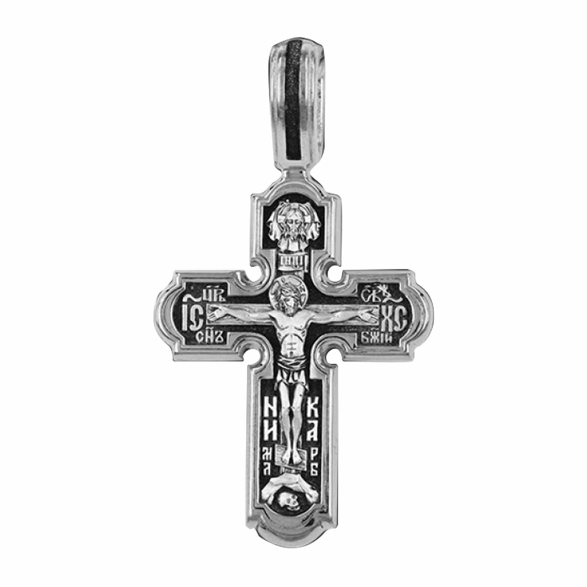 Крестик Diamant online, серебро, 925 проба, чернение