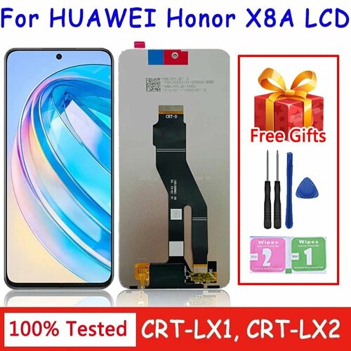 6,7-дюймовый новый ЖК-дисплей X8a l для Huawei Honor X8a ЖК-дисплей CRT-LX1 CRT-LX2 CRT-LX3, сменный преобразователь сенсорного экрана в сборе, Original No Frame