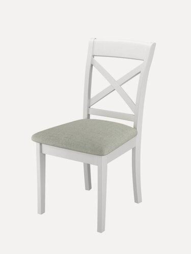 Изображение товара Стул деревянный бетти, массив гевеи, эмаль белая серо-бежевый