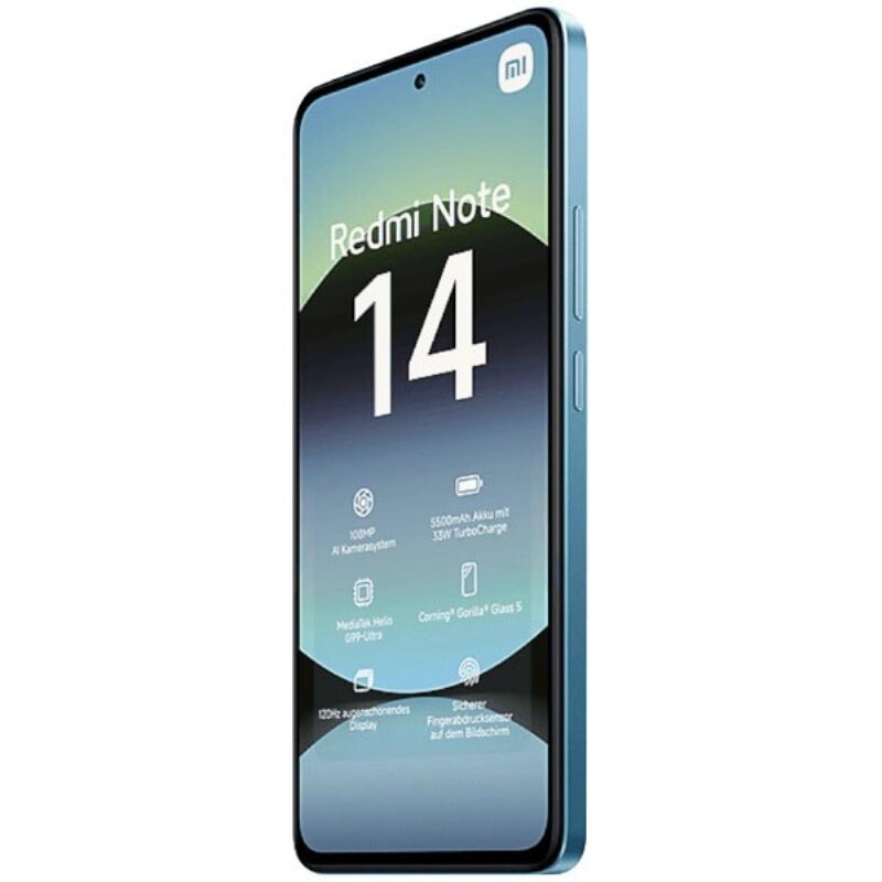 Смартфон Xiaomi Redmi Note 14, 8/128 GB, Blue, светло голубой — фото 1