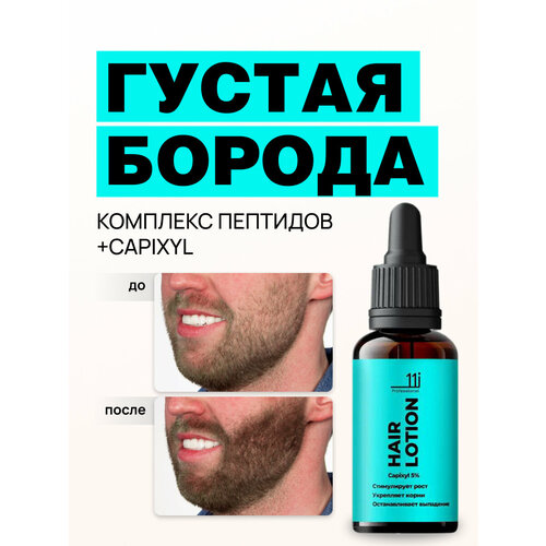 фото Капиксил 5% сыворотка масло для роста бороды и волос. против выпадения 11i professional