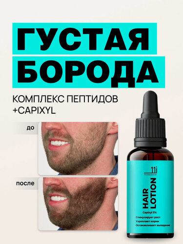 Изображение товара Капиксил 5% сыворотка масло для роста бороды и волос. Против выпадения
