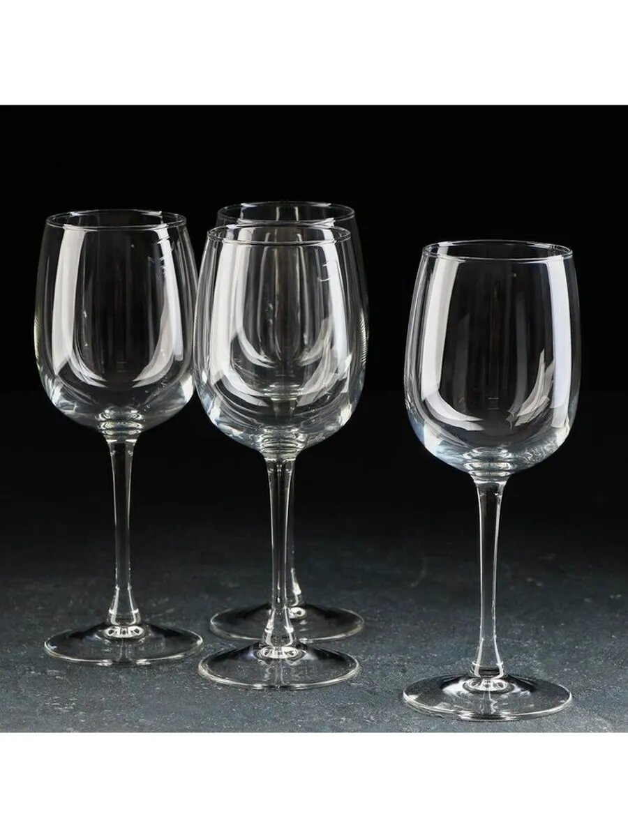 Набор стеклянных бокалов для вина «Аллегресс» 420 мл 4 шт