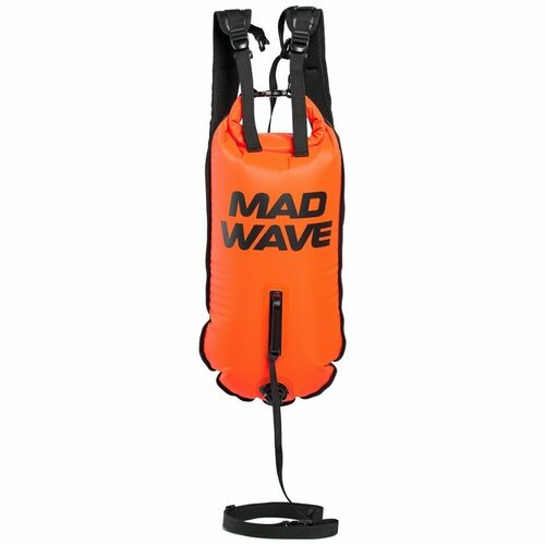 Надувной буй Dry bag буй мешок для плавания на открытой воде с карманом swimroom buoy bag 28l 28 литров оранжевый