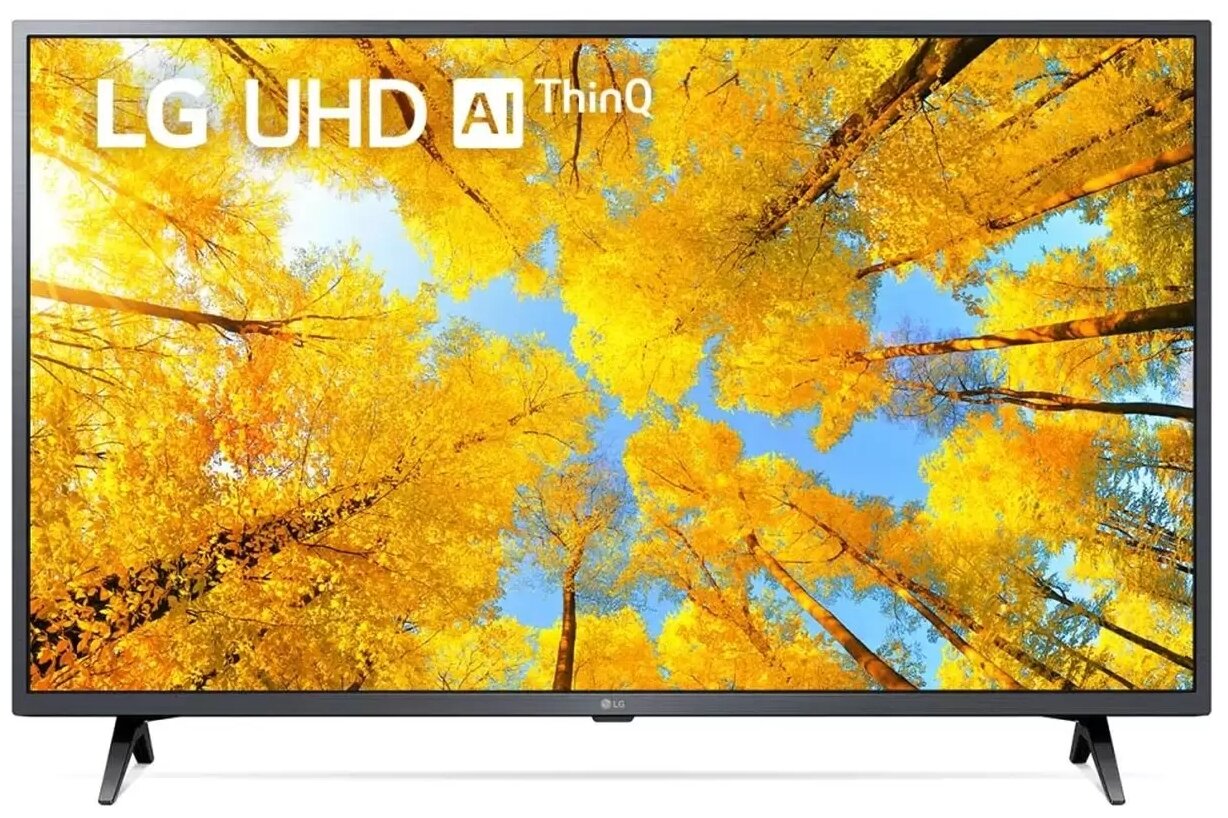 43" Телевизор LG 43UQ76003LD 2022 HDR, LED, OLED, металлический серый