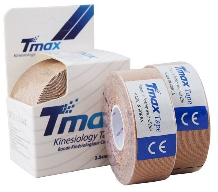 Кинезиологический тейп Tmax Extra Sticky 25см*5м (бежевый)