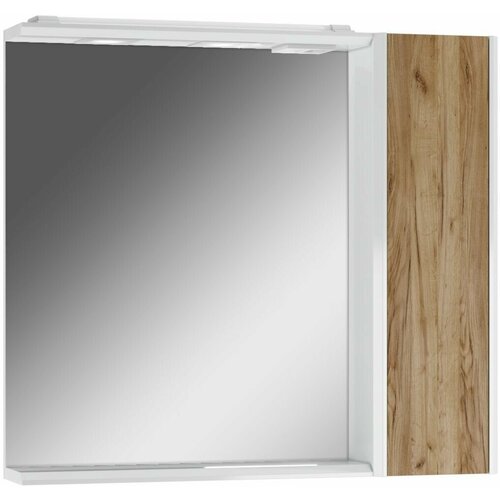 Зеркало-шкаф Uno 80 Дуб вотан Эл. правый Домино