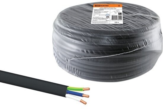 Кабель Tdm Electric ВВГ-П нг(А)-LS 3х15 ок(N PE)-066 ГОСТ (100м) SQ0117-0075