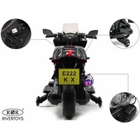 RiverToys Детский электромотоцикл E222KX черный