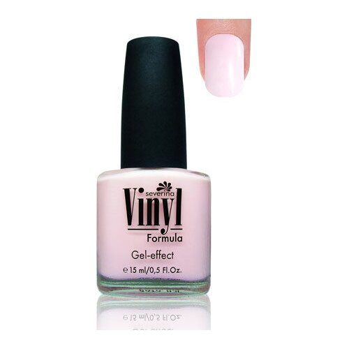 SEVERINA Лак для ногтей Vinyl, 15 мл, 09 светло-розовый severina верхнее покрытие vinyl top glossy coat прозрачный 15 мл